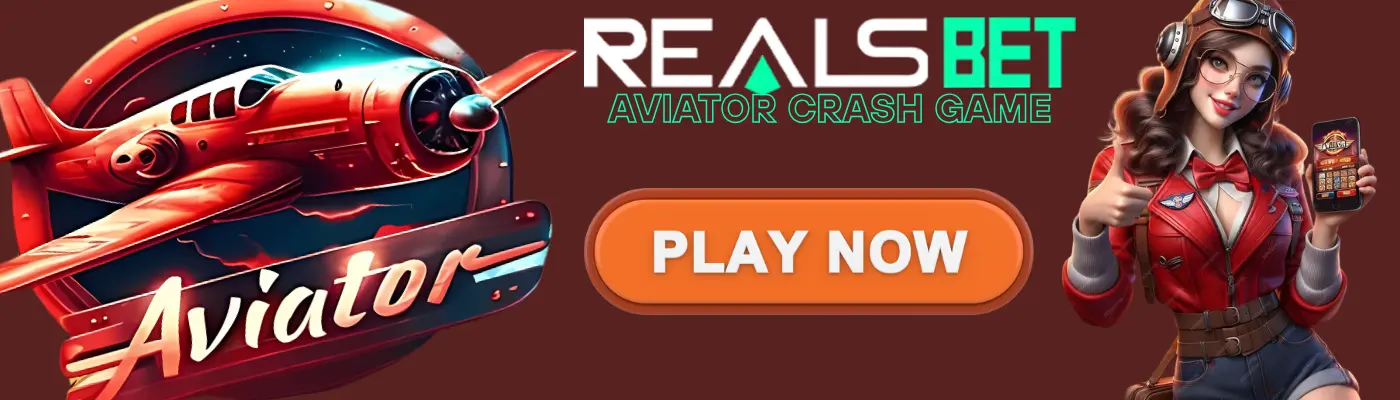 Realsbet aviator crash game banner